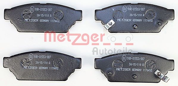 METZGER 1170492 Bremsbelagsatz, Scheibenbremse
